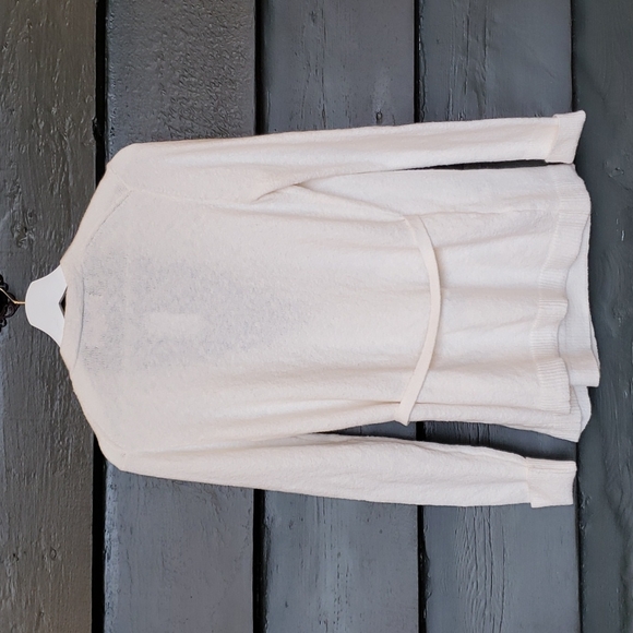 Ann Taylor LOFT Ivory Side Tie Wrap Sweater sz S NEW Women's Knit Whisper White - Picture 5 of 8